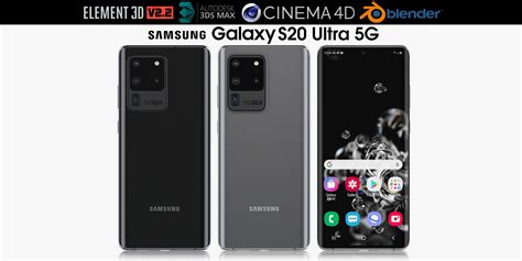 Samsung Galaxy S20 Ultra 5g All Colors 3d Cgtrader