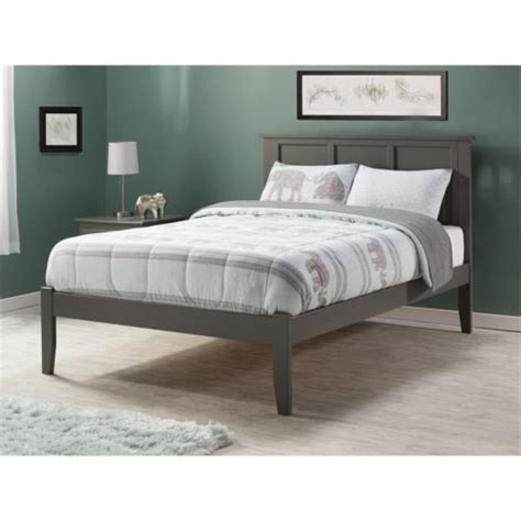 Bowery Hill Classic Solid Wood Platform Full Bed In Gray 1 Ralphs