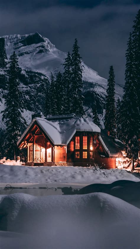 Download Winter Cabin Wallpaper For Iphone 6