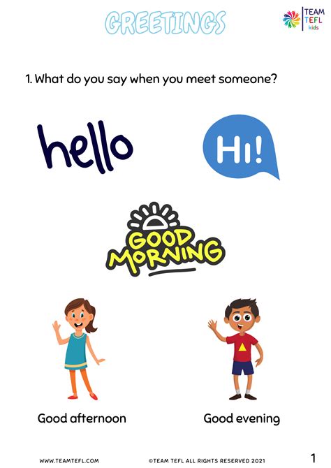 Greetings And Introductions Esl Lesson Plans For Kids And Early Learners