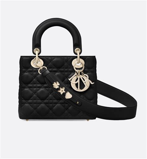 Lady Dior My Abcdior Bag Black Cannage Lambskin Bags Womens