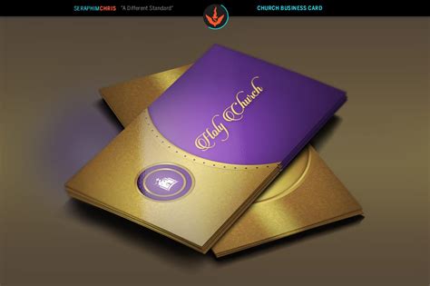 Making a business card is easy with brandcrowd. Gold Lavender Church Business Card ~ Business Card ...