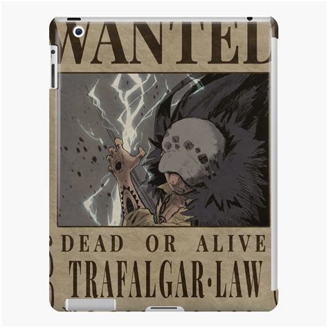 Trafalgar D Water Law Poster Bounty One Piece Wanted IPad Case Skin For Sale By