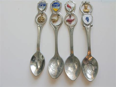 Souvenir Spoons State Spoon Dangle Ohio Illinois Florida