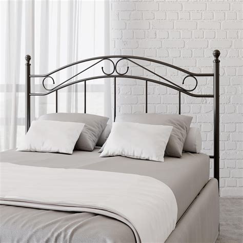 Metal Classic Headboard Full Queen Size Black Vintage Bed Frame