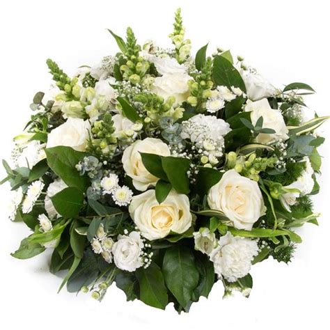 Classical White Posy Funeral Flowers Dudley