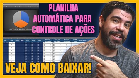 PLANILHA AUTOMÁTICA PARA CONTROLE DE COMPRA E VENDA DE AÇÕES E FUNDOS