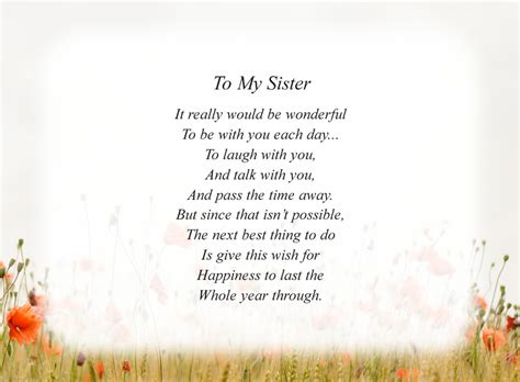 To My Sister Free Sister Poems