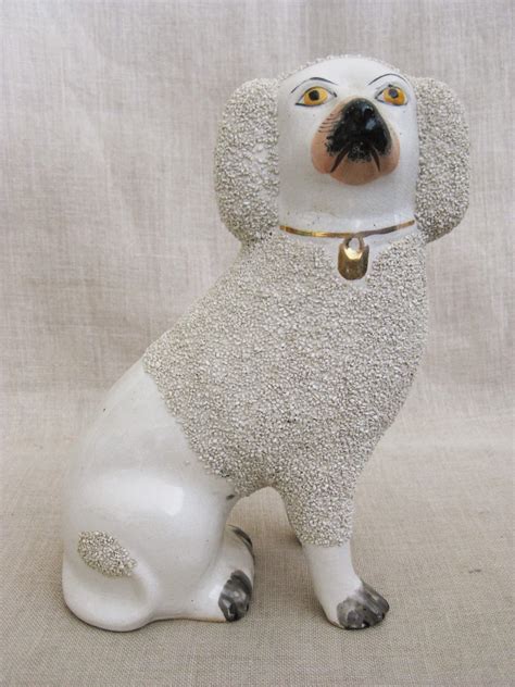 Vintage Staffordshire Poodle Dog Ceramic Figurine 9 Inch Etsy