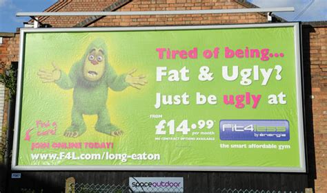 Gym Defends Tired Of Being Fat And Ugly Slogan On New Billboard UK