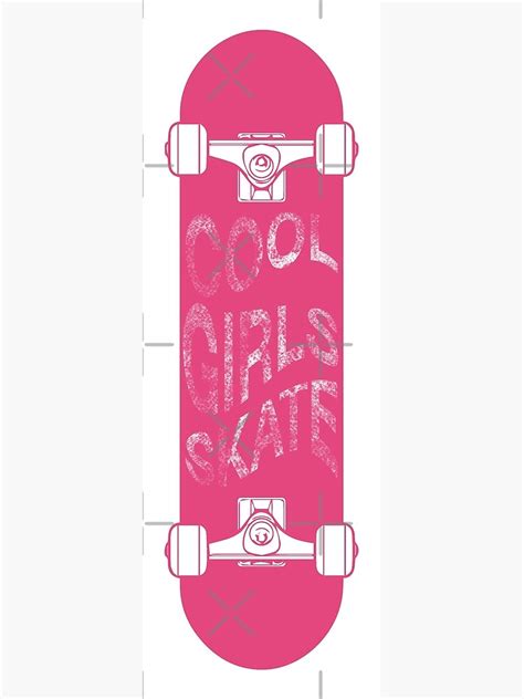 Cool Girls Skate Pink Sports Feminism Poster For Sale By Koovox Redbubble