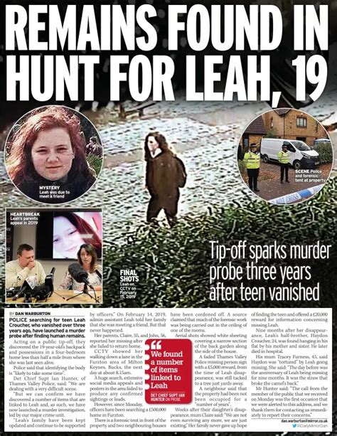 Remains Found In Hunt For Leah 19 Pressreader