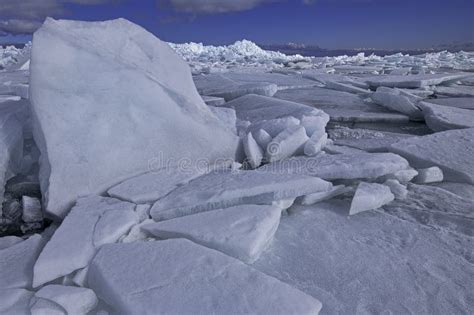 Blue Ice Shards Lake Michigan Stock Photo Image Of Lake Scenery