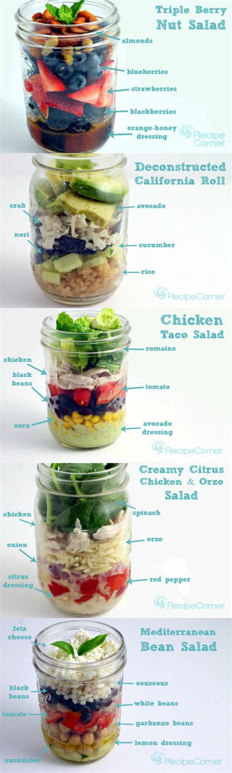 Pack One Or All Of These Mason Jar Salads For Breakfast And Lunch At
