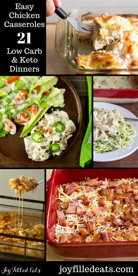 Explore easy and tasty ways to prepare your next lunch without raising your cholesterol. Easy Chicken Casserole Recipes - 21 Low Carb Dinners - Joy ...