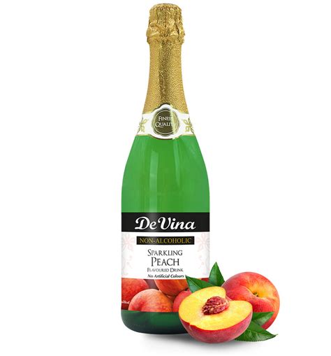 Devina Non Alcohol Sparkling Peach Drink 750ml Bottle Devinadrinks
