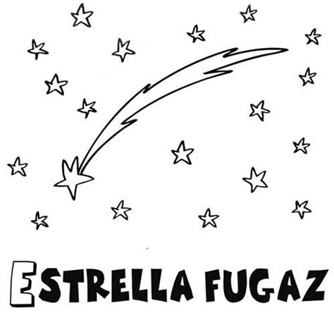 Dibujo De Una Estrella Fugaz Para Colorear Dibujos Del Espacio Para