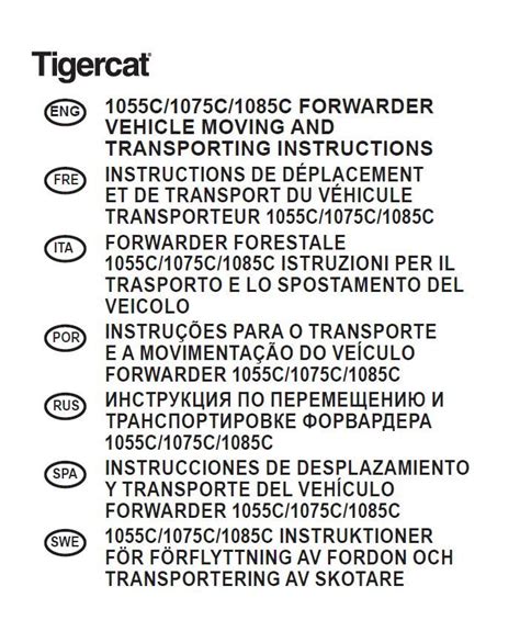 Tigercat C C C Forwarder Vehicle Moving And Transporting