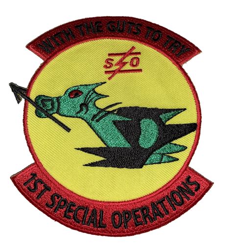 With The Guts To Try 1st Special Operations Squadron Patch Sew On