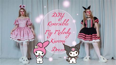 Diy Reversible My Melody Kuromi Dress Sanrio Inspired Youtube