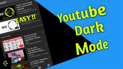 Tutorial Youtube Dark Mode Cara Mengubah Tampilan Youtube Youtube