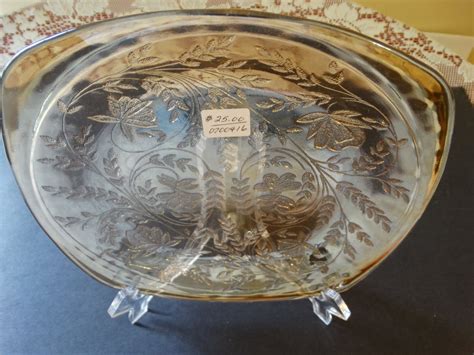 Vintage Jeannette Glass Company Floragold Louisa Etsy