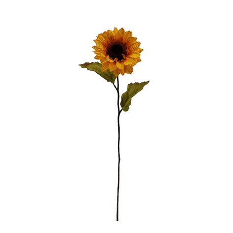 Mainstays Artificial Flower Dried Look Sunflower Stem Yellow Walmart