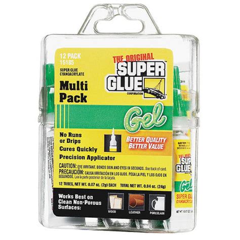 Super Glue 15185 Instant Adhesive2g Tubeclearpk12