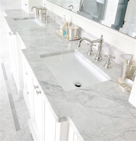 White Carrara Marble Bathroom Vanity Bathrooms Cogswellstone
