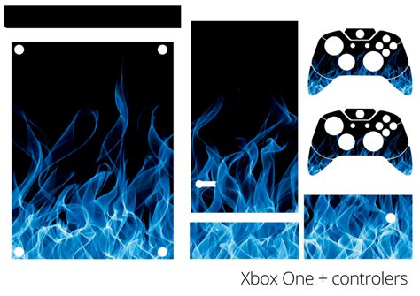 Blue Flames Xbox Skin Sticker Tenstickers