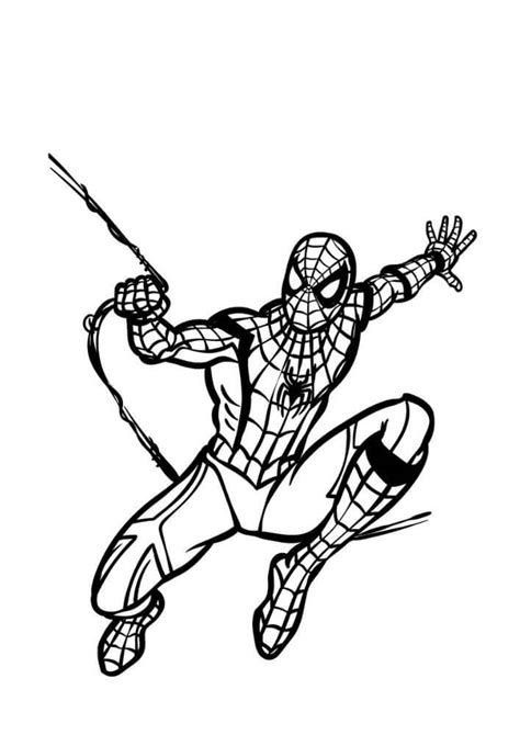 Omalovánka Základní Kresba Spidermana K Vytisknutí Zdarma