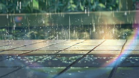 Wallpaper Sunlight Window Anime Water Reflection Rain Glass