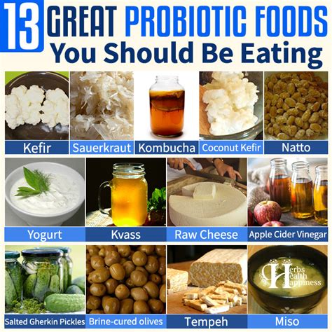 13 great probiotic foods you should be eating herbs health and happiness