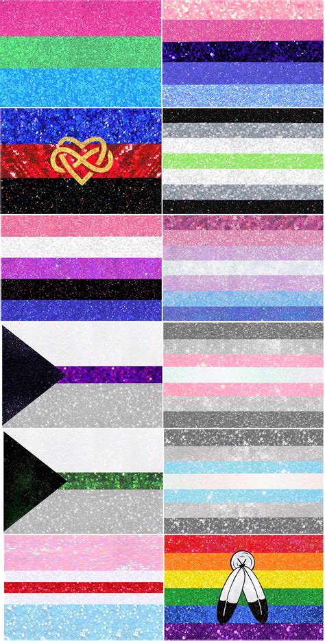 I Edited Some Lesser Known Pride Flags With Glitter Inspired By Some Edits I Saw On Tumblr A