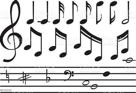 Here you may to know how to type music notes. Different Types Of Musical Notes Written In Black Stock Illustration - Download Image Now - iStock