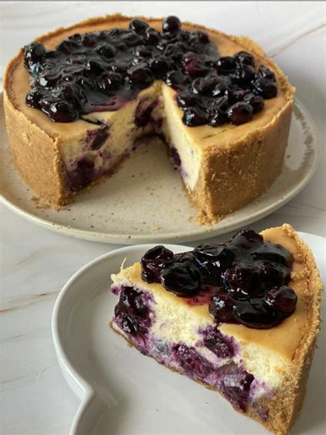 Baked Blueberry Cheesecake Elithebaker