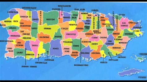 Mapa De Puerto Rico Con Sus Pueblos Printable Maps Online