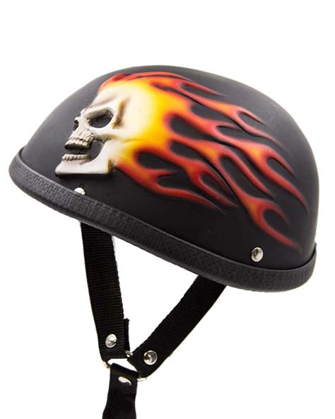 Colour Two Skulls Skull Cap Motorcycle Helmet Predator Collective Helmets
