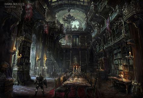 Artstation Dark Souls Iiiinside The Castle Library Jocus Wang