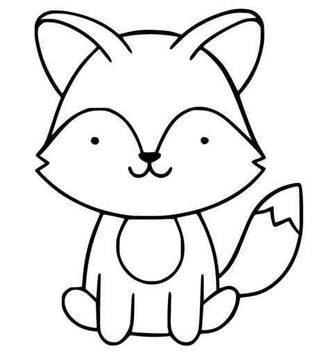 Cute Little Fox Coloring Page Free Printable Coloring Pages For Kids