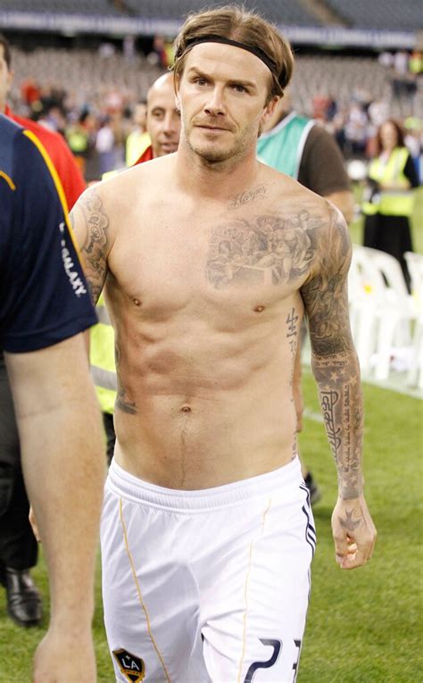 After A Friendly Fútbol Game From David Beckham Shirtless E News