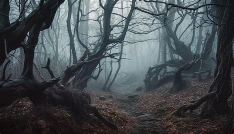 Forêt Fantasmagorique Sombre Et Mystérieuse Pleine Dhorreur Générée Par Lia Photo Gratuite