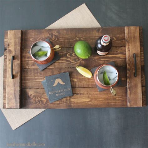 Check out our diy wood tray selection for the very best in unique or custom, handmade pieces from our home & living shops. DIY Holiday Gifts - Wooden Serving Tray | Diy holiday gifts, Beckham and Trays