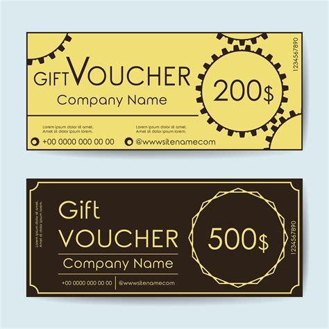 Gift Voucher Template 669555 - Download Free Vectors, Clipart Graphics & Vector Art