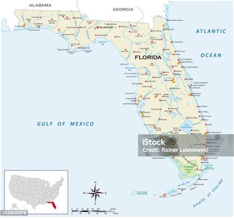 미국 플로리다 주에 대한 매우 상세한 물리지도 지도에 대한 스톡 벡터 아트 및 기타 이미지 지도 규모 플로리다 미국