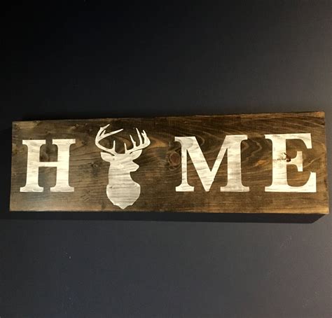 They're unique, affordable and feature artwork from independent artists across the world. HUNTING HOME DECOR/Antler Art/Rustic Home Decor/Deer Wood ...
