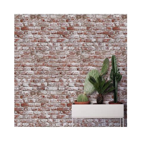 Whitewashed Antique Brick Peel N Stick Or Traditional Wallpaper