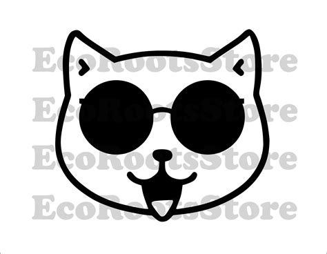 Cat Glasses Svg Cut File Cricut Silhouette Eps Png Pdf Dxf Etsy