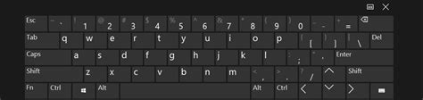 Keyboard — Windows 10 태블릿 화면 키보드 화살표