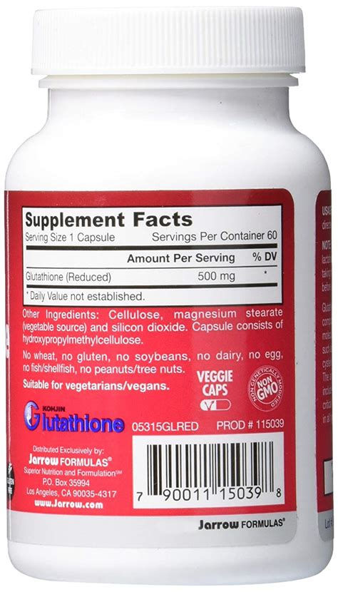 Jarrow Formulas, Glutathione Reduced, 500 mg, - KhyberMart